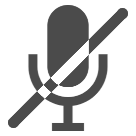 押すとミュートが解除されるマイクのボタン